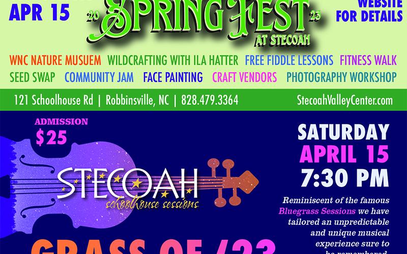 The Stecoah Valley Cultural Arts Center is hosting the inaugural Smoky Mountain Spring Fest tomorrow.