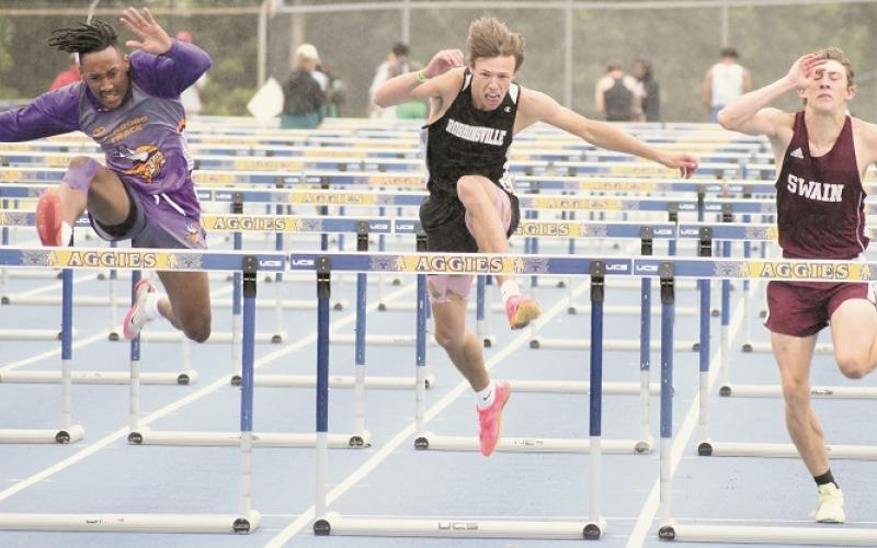 Brock Adams: State Champion, 110- and 300-meter hurdles; 10th place, high jump. Photos by Kevin Hensley/sports@grahamstar.com