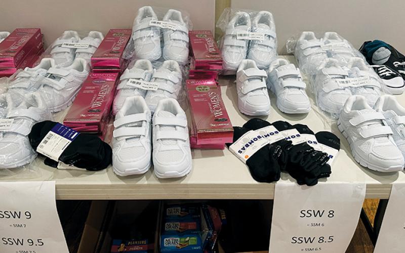 Attendees of June 15’s Elder Abuse Awareness Resources Fair were able to select from many free items to take home – including a new pair of walking shoes.