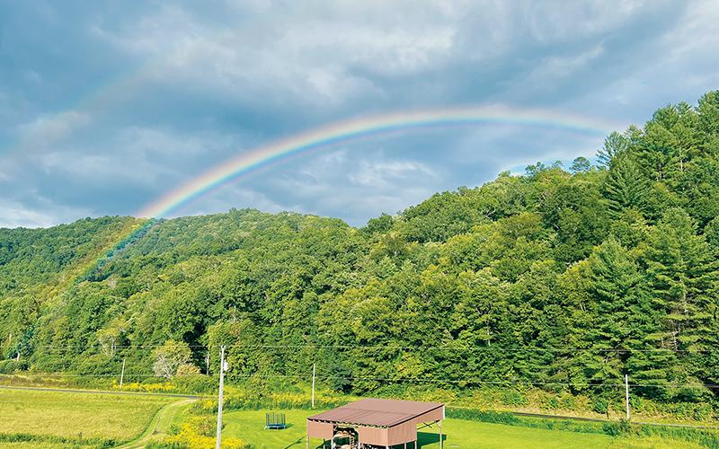 Graham Star Publisher/Editor Kevin Hensley captured the rarity of a double rainbow after rainfall ended Sept. 3, 2022, at a residence off Sweetwater Road. A second-place award for “Photography, Spot” was given by the N.C. Press Association. Photo by Kevin Hensley/editor@grahamstar.com
