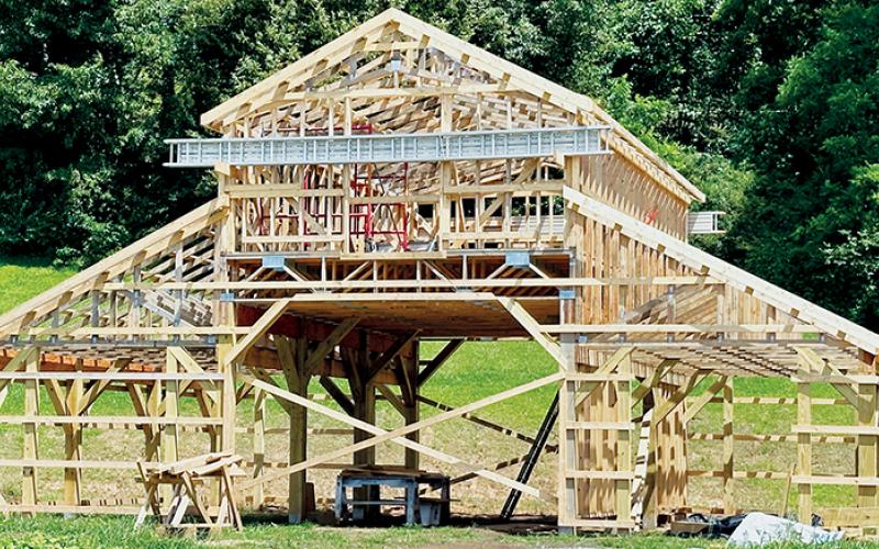 Completion of the new agricultural barn at Robbinsville High School will be undertaken by students once the fall 2023 semester gets underway. Photo by Latresa Phillips/The Graham Star