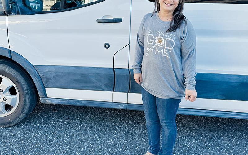 Cindy Cable found out her breast cancer was contained on Valentine’s Day of this year. She volunteers to drive the van for the weekly Celebrate Recovery gathering at Sweetgum Baptist Church. Photo by Latresa Phillips/The Graham Star