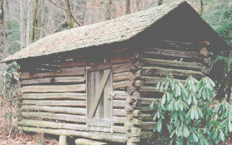 An old corn crib sits in the Hares Creek community. Photo by Marshall McClung/The Graham Star