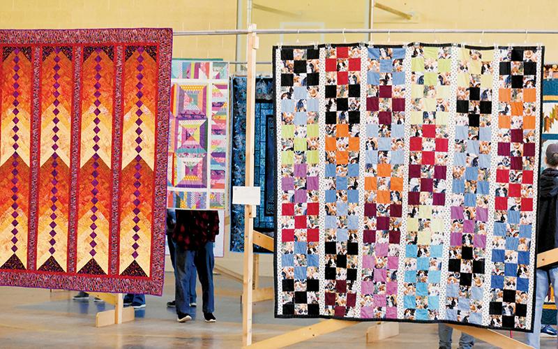 The Stecoah gymnasium housed the annual quilt exhibit.