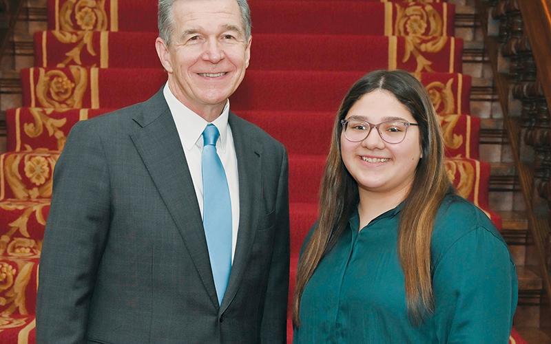 A member of the Eastern Band of Cherokee Indians, Robbinsville High School  senior Tylie Bridges spent last week as a Governor’s Page in Raleigh. The week gave Bridges a chance to meet Gov. Roy Cooper.