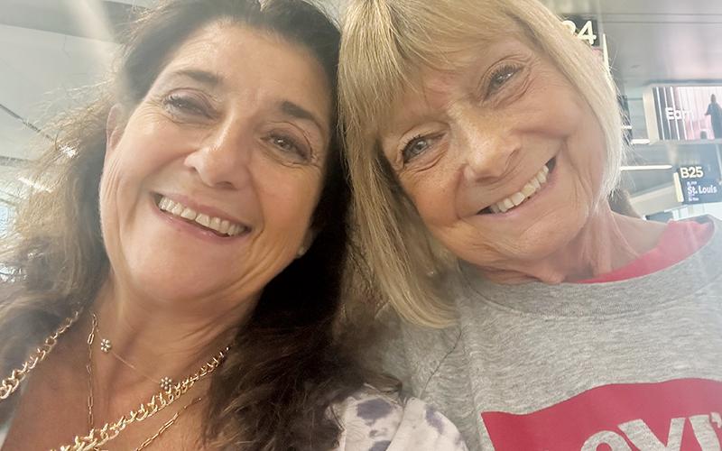 A beautiful friendship and bond quickly developed between Graham Star contributing writer Latresa Phillips (left) and Beverly Camden. Phillips was usually alongside Camden for treatments – which required many flights from Hartsfield-Jackson International Airport in Atlanta, where this photo was taken.