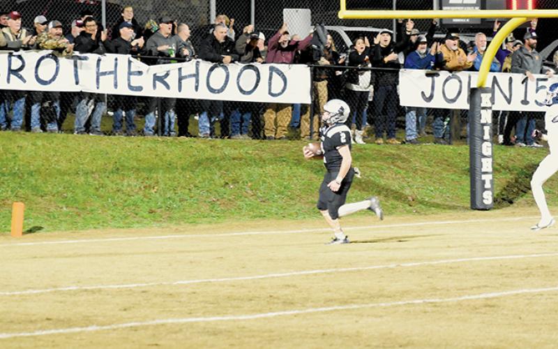 Chase Calhoun was able to recover the loose ball and return it 24 yards for a third-quarter touchdown – the final score of Robbinsville’s season.
