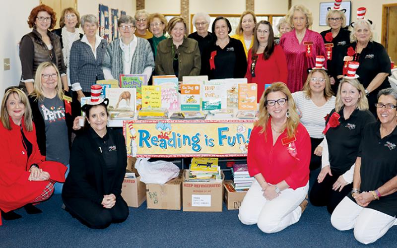 Thanks to the Alpha Iota chapter of Delta Kappa Gamma, a whopping 413 books were collected for students at Robbinsville Elementary School. Photo by Crystal White/Contributing Photographer