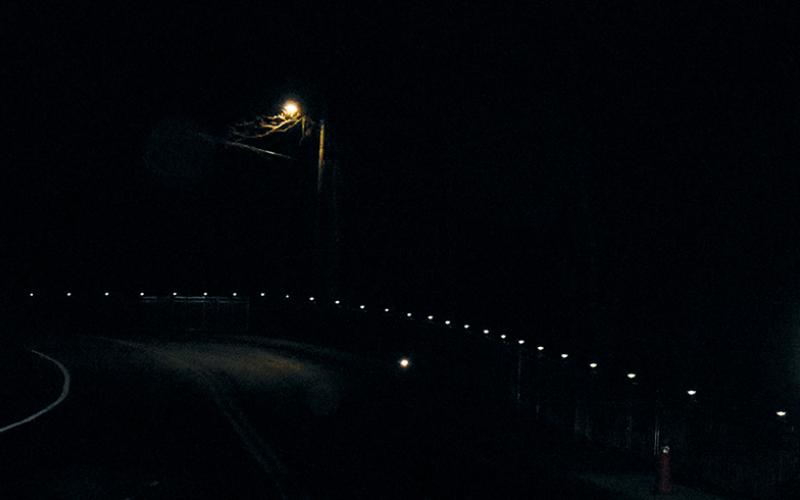 A wrought-iron fence replaced the former wood structure on East Main Street early last month. The fence is lined with lights and stretches from the Five Points Road intersection to just below Robbinsville Town Hall. Photo by Kevin Hensley/editor@grahamstar.com
