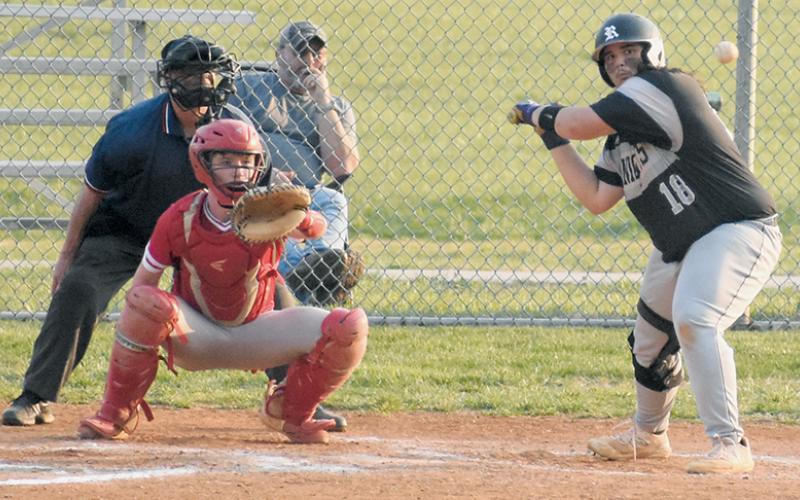 Tytan Teesateskie continued his hot start at the varsity level last week, with the junior first baseman driving in four of Robbinsville’s runs amid a 13-3 rout of the visiting Copper Basin Cougars. To help compliment Graylen Orr’s dominant starts this year, Teesateskie has drove in seven runs during Robbinsville’s first two wins. Photo by Kevin Hensley/sports@grahamstar.com