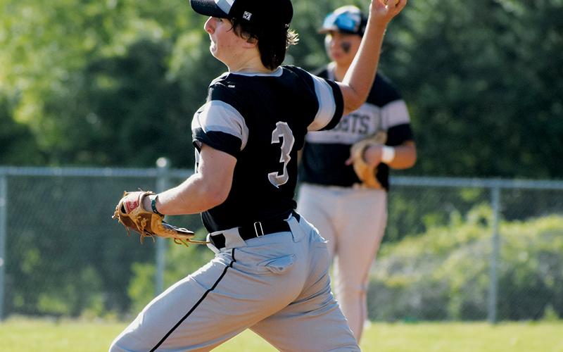Luke Lovin earned his first win of the year April 18 against Rosman, posting 6 ⅔ innings of work against the Tigers. Photo by Jacquline Gayosso/The Graham Star