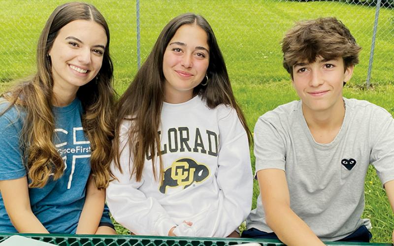 Claudia, Adriana and Roman (from left) are students from Spain who spent time in America thanks to the Internal Cultural Exchange Service.