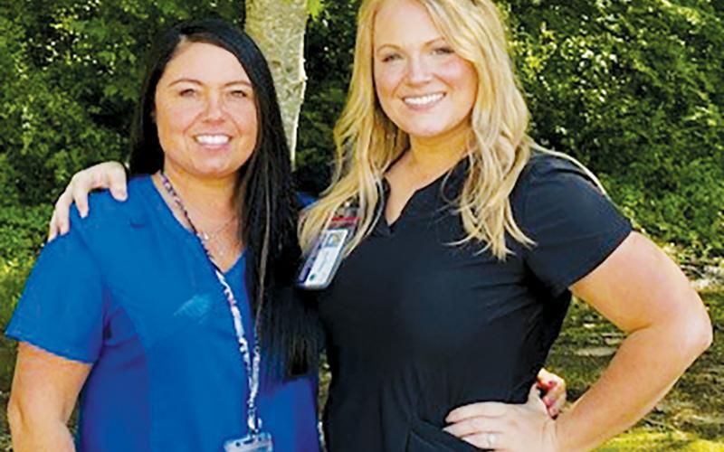 A three-year state grant has made sure nurse  practitioners’ Norma Burdette (left) and Meggan Smith continue to serve patients at the Graham County Department of Public Health. Photo courtesy of Donna Stephens/Graham County Department of Public Health