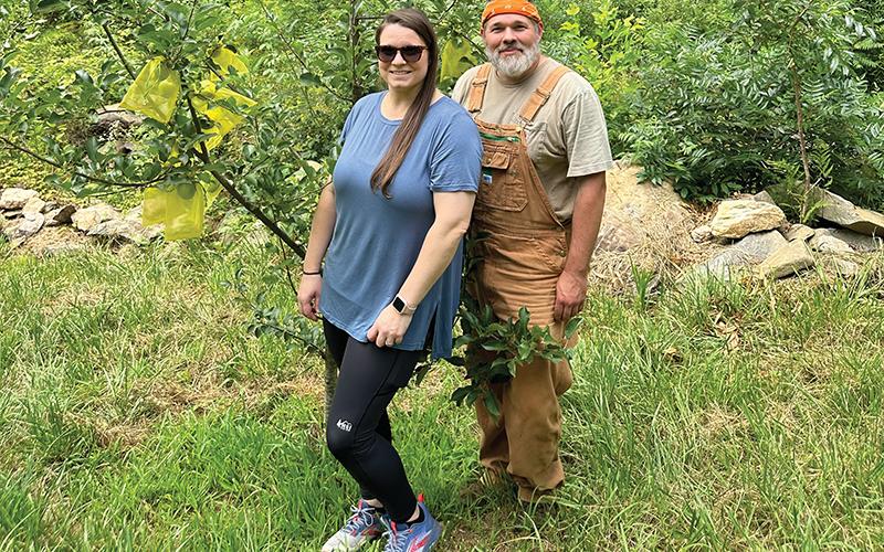 Cheset and Jeremy Williams have carefully sculpted the side of a mountain in Graham County to become their single source for food. Photos by Latresa Phillips/The Graham Star