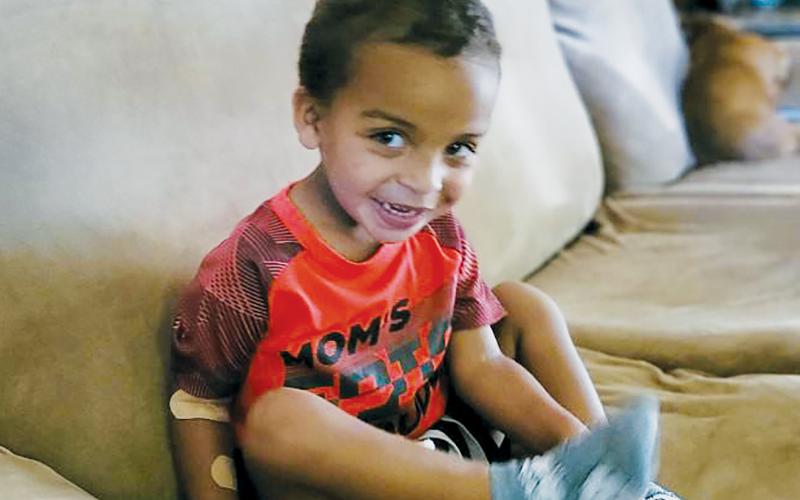 Axton Hazel Reap was thrilled to be in his own home again July 31, just a week after a quick slip almost caused severe heartbreak.