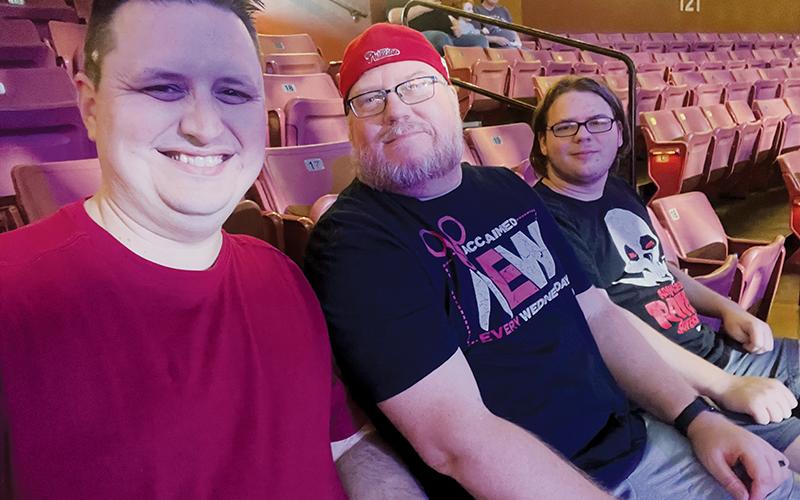 Meeting up with Matthew Osborne and his son Cal for a pro wrestling show in Greenville on July 31 felt like just another day in our fandom. There was no indication that it was the last time we would all be together. Photo by Kevin Hensley/editor@grahamstar.com