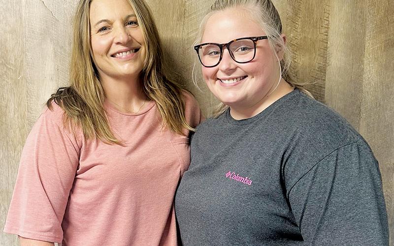 Amy Rogers (left) said the support of her family helped pull her through a breast cancer diagnosis. She is pictured with her daughter Macy. Photo by Latresa Phillips/The Graham Star