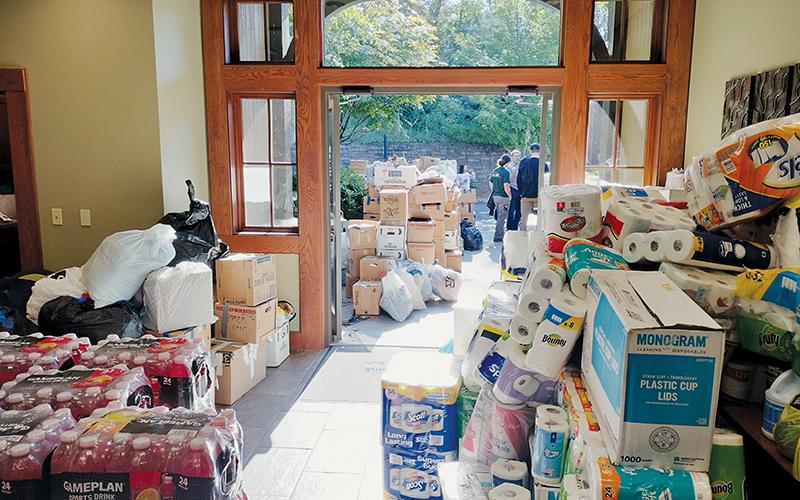 Donated goods collected in Graham County were delivered to Burnsville on Oct. 8. Photo by Eric Reece/The Graham Star