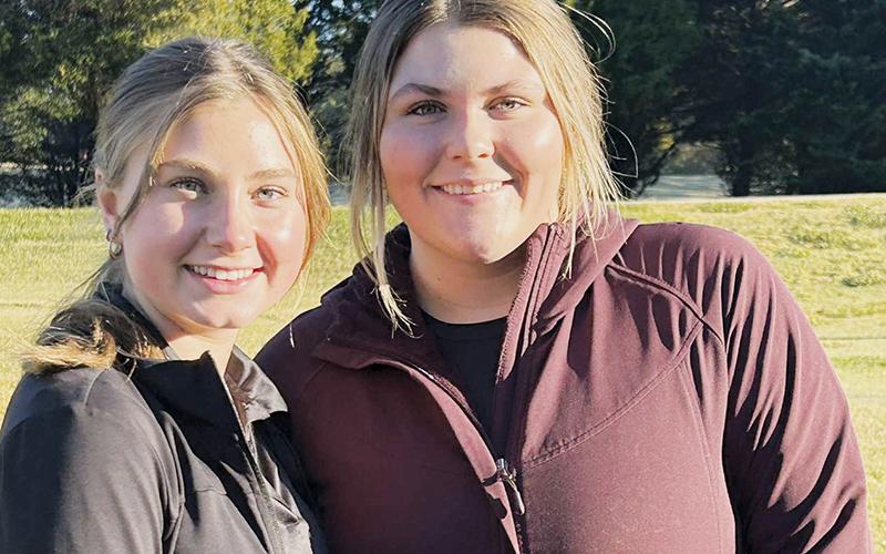 Abby Wehr (left) and Bentley Riggins competed in Oct. 22’s Western Regional tournament.