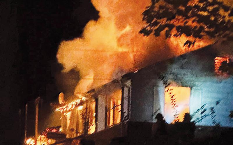 Though all county departments responded to a blaze in the Tuskeegee community Saturday, the home was unable to be saved.