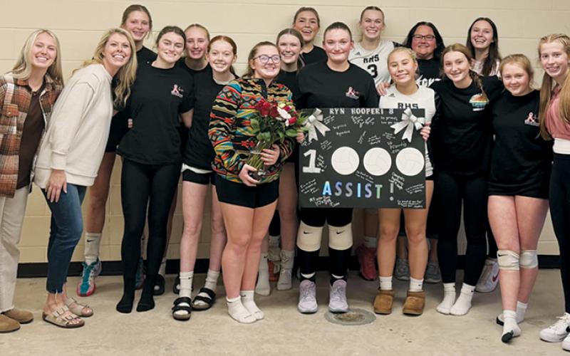 Ryn Hooper had no idea about her big achievement until the semifinals of the  conference tournament, when she was recognized for her accomplishment.