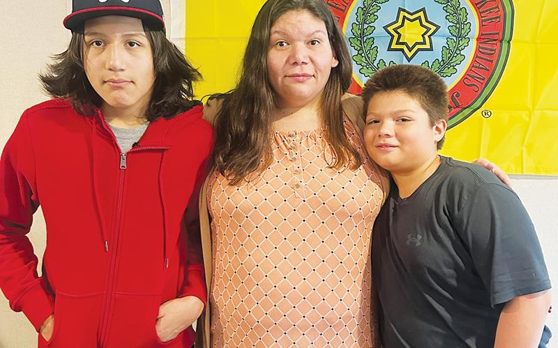 Thanks to the Snowbird N.E.S.T., Xavier Bush, Callie Bush and Diego Contreras (from left) can now speak Cherokee to each other while at home.