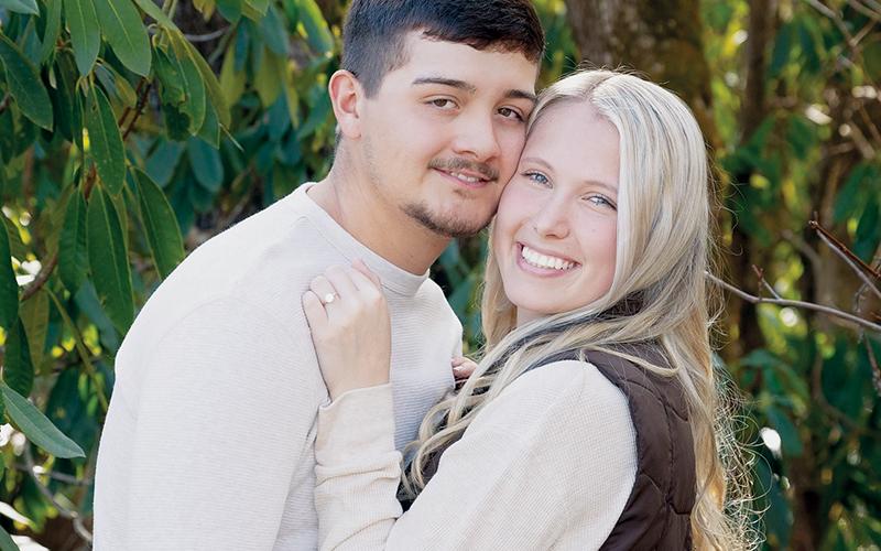 Wade and Kensley Hamilton are spending their first Valentine’s Day together as husband and wife, as the two were wed Sept. 28. Photo courtesy of Maria Shook Photography