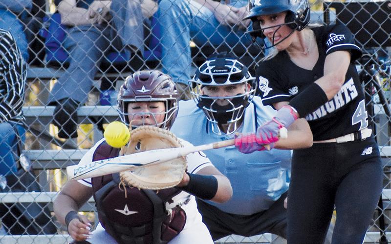 Anna Williams drives the ball March 12 at Owen. Photo by Lexie Anderson/The Graham Star
