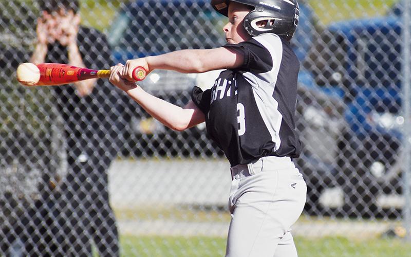 Canon Menard makes a solid connection April 1 against Murphy.