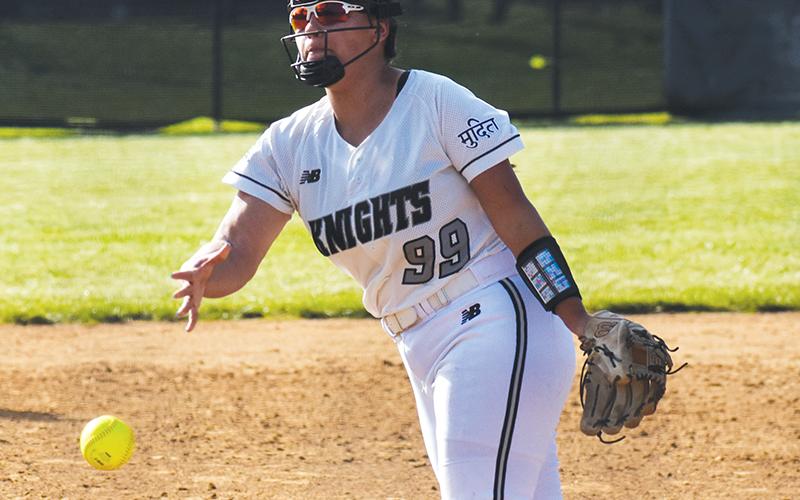 Naomi Taylor wrapped up her career with the Robbinsville Lady Knights in Friday’s second-round playoff loss to South Stokes. The Maryville College-commit homered at the plate and finished the year with a 1.53 ERA inside the circle. Photos by Bella Eddings/The Graham Star