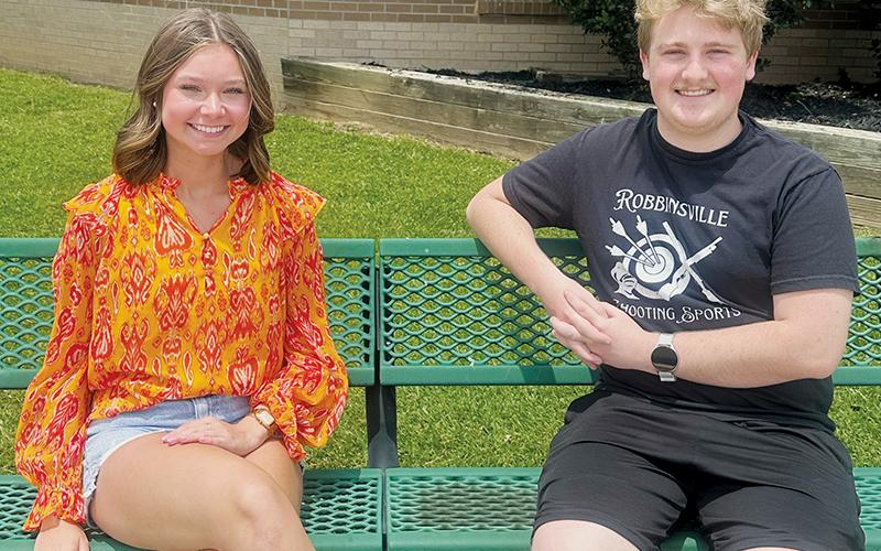 Anna Wehr and Ryan Lynn will lead the Robbinsville High School Class of 2025 onto the floor Friday as this year’s respective valedictorian and salutatorian. Photo by Latresa Phillips/The Graham Star