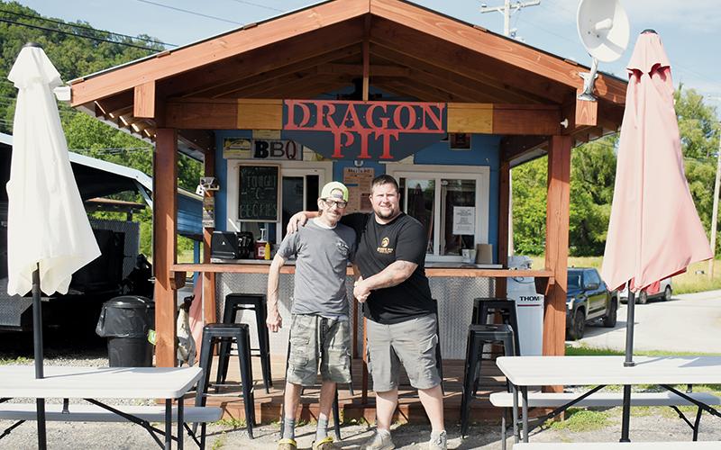The Dragon Pit might have a new identity, but the location and menu remain familiar. Former T Dubbs owner Tracy Williams (left) sold the popular barbecue stand to Aaron Bradley in February. Photos by Kevin Hensley/editor@grahamstar.com