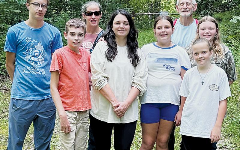 Members of the Graham County 4-H Club recently completed a hike near I.U. Gap. All names are listed from left in each row. Standing in front is Marley Carpenter. Middle row is Abel Buchanan, Nikki Stewart, Raelee Phillips and Kenlyn Powell. Back row is Ben Frederick, Heather Frederick and Hoot Gibbs. Photo by Randy Collins/Graham County Cooperative Extension