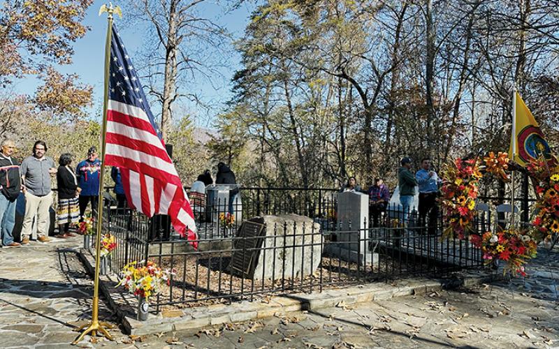The 115th Annual Junaluska Wreath Laying Ceremony was held in Robbinsville on Nov. 5. Photo by Latresa Phillips/The Graham Star