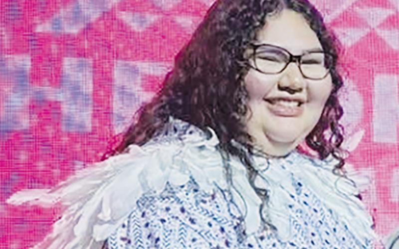 Snowbird's Tayen Bridges competed for the title of "Miss Cherokee" during this year's competition. Photo courtesy of Cherokee One Feather