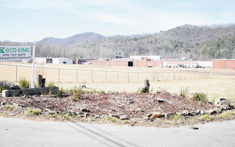 The entrance to EcoKing Solutions off Snowbird Road will once again create a busy intersection when production begins later this year.
