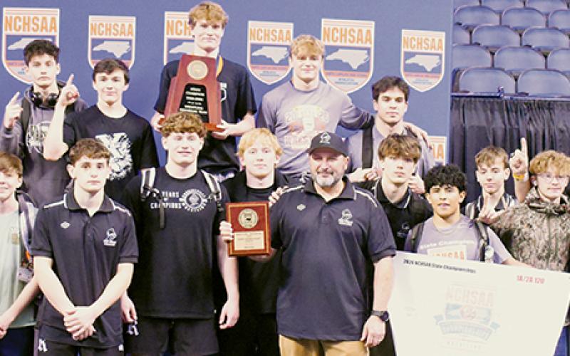 The Robbinsville Black Knights completed their historic 50th anniversary season by capturing the state individual tournament team  championship Saturday in Greensboro. It was Robbinsville's second individual team title and the first 1A/2A crown. Photos by Kevin Hensley/sports@grahamstar.com