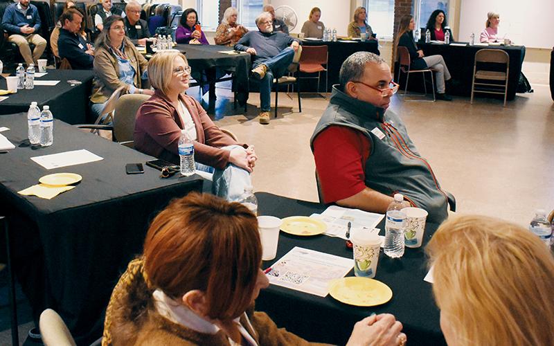 A group of attendees listen intently to a presentation at March 12's Graham County Business Roundtable. Photos by Kevin Hensley/editor@grahamstar.com