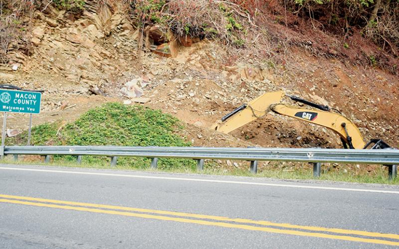 Travelers on U.S. 74 East have undoubtedly noticed this construction site in the Topton community, but the story behind the spot points to a legal mess that led to a Robbinsville man being arrested. Photo by Kevin Hensley/editor@grahamstar.com