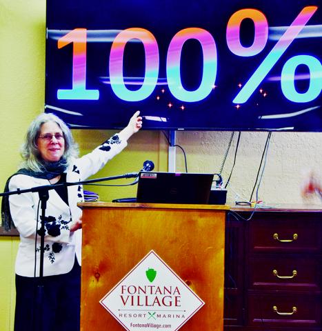 Dr. Debbie Denise Reece is hopeful of a 100 percent response to the upcoming 2020 census, as demonstrated by her speech at the GREAT meeting Nov. 14. Photo by Art Miller/amiller@grahamstar.com