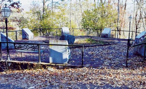 Junaluska is buried in the center of this memorial, which overlooks Robbinsville. Photo by Art Miller/amiller@grahamstar.com