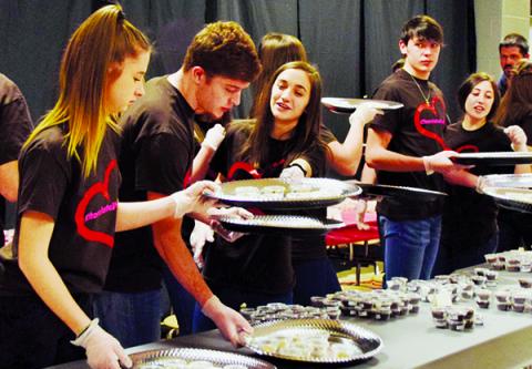 Anna Riddle, Clayson Lane, Keylie Jordan, Nathan Collins and Gabby Hooper (from left) were just some of the students that helped with the Festival. Photos by Art Miller/amiller@grahamstar.com