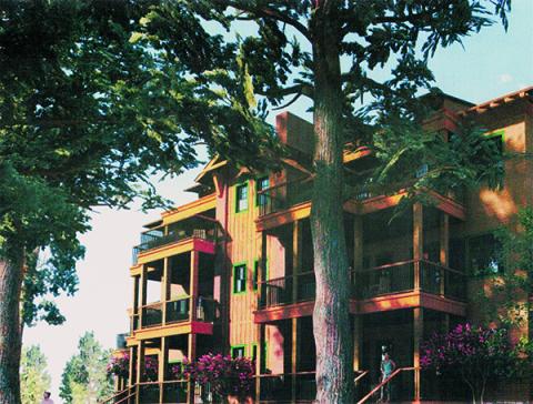 A computer-generated look at the Lakeside Lodge Condominium at Lake Santeetlah, which received a special zoning-height variance at the Feb. 11 Lake Santeetlah Council meeting. Photo courtesy of TSW Architecture