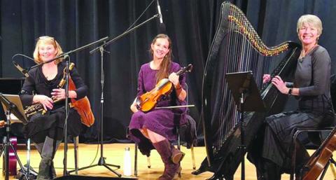 Cathy Wilde, Jannell Canerday and Lorinda Jones (from left) – better known as Na Skylark – will perform at the John C. Campbell Folk School in Brasstown on Friday, Feb. 21.