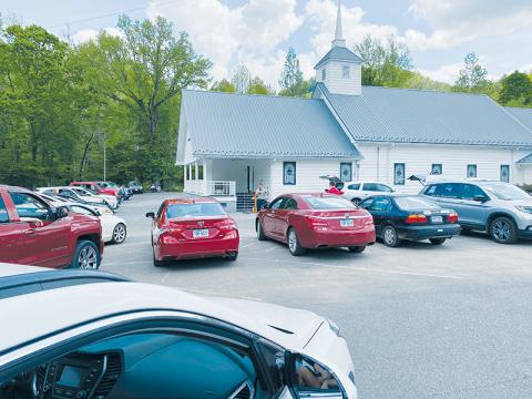 Sweetgum Baptist Church on Old Tallulah Road has been one of the few in Graham County to continue worship services during the COVID-19 pandemic, but has opted to hold parking lot services. A federal judge ruled Saturday that North Carolina  cannot outlaw indoor services and Sweetgum itself opted to not convene in the  sanctuary until Sunday, May 24.