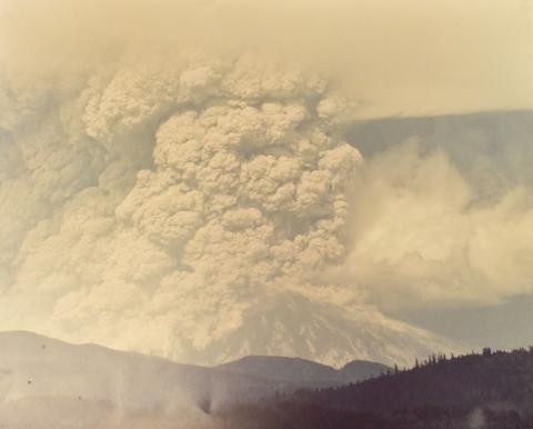 The Mount St. Helens eruption, which occurred 40 years ago this week, destroyed more than 100,000 acres of land. Photo by Marshall McClung/The Graham Star