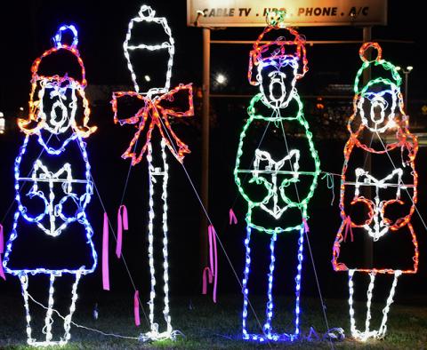 Scenes like this are now brightening up the nights around Robbinsville, thanks to a new series of lights set throughout the town. Photo by Art Miller/amiller@grahamstar.com