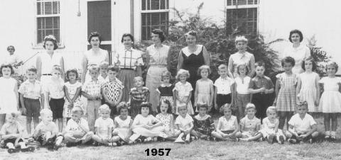 Attendees and teachers of a Vacation Bible School – held at 1st Presbyterian Church in Hartsville, S.C. – pause for a group photo.