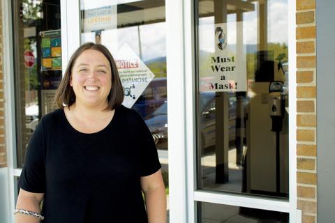 Robbinsville Elementary School literacy coach Crystal Buchanan was able to fund classroom literacy and phonics materials for lower grades, thanks in part to funds from fast-food chain SONIC. Photo by Charlie Benton/news@grahamstar.com