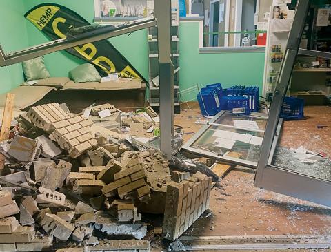Bobby Kays was accused of using a Graham County Sheriff’s Office vehicle to run through the front of Robbinsville Pharmacy on May 8.